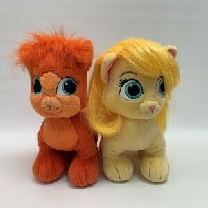 Build a Bear Palace Pets Cats Kittens Yellow Orange Plush Stuffed Lot of 2